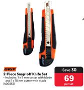 Grip 2 Piece Snap Off Knife Set-Per Set