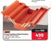 Grip 5 Tray Cantilever Metal Toolbox TOOLKIT PDQ