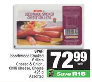 Spar Beechwood Smoked Grillers Cheese & Onion,Chilli Cheese-425g