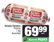 Simply Chicken Polony Assorted-1Kg