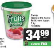 Clover Fruits Of The Forest Full Cream Yoghurt Assorted-1Kg