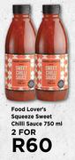 Food Lover's Squeeze Sweet Chilli Sauce-For 2 x 750ml