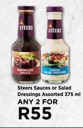 Steers Sauces Or Salad Dressings Assorted-For 2 x 375ml