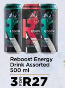 Reboost Energy Drink Assorted-For 3 x 500ml