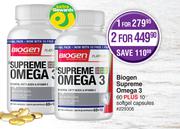 Biogen Supreme Omega 3 60 Plus 10 Softgel Capsules-For 1