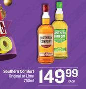 Southern Comfort (Original Or Lime)-750ml Each