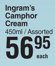 Ingram's  Camphor Cream Assorted-450ml Each
