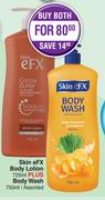 Skin eFX Body Lotion 725ml Plus Body Wash 750ml Assorted-Both For