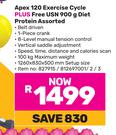 Trojan Apex 120 Excercise Cycle Plus Free USN 900g Diet Protein Assorted