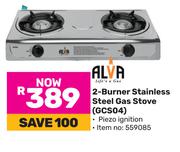 Alva 2-Burner Stainless Steel Gas Stove GCS04