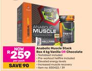 Anabolic Muscle Stack Box Vanilla Or Chocolate-4kg Per Pack