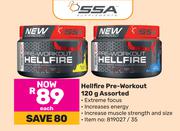 SSA Hellfire Pre-Workout Assorted-120g Each