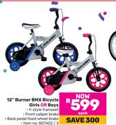 Raleigh 12" Burner BMX Bicycle Girls Or Boys-Each