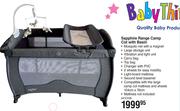 Baby Things Sapphire Range Camp Cot With Basin