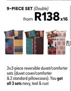 Oeko-Tex 9-Piece Duvet Set (Double) 827950