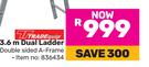 Tradequip Dual Ladder 3.6m