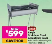 Expert Grill Large Stainless Steel Adjustable Braai