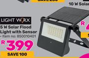 Lightworx 5W Solar Flood Light With Sensor