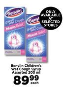Benylin Children's Wet Cough Syrup Assorted-200ml Each