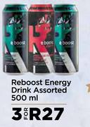 Reboost Energy Drink Assorted-For 3 x 500ml