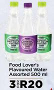 Food Lover's Flavoured Water Assorted-For 3 x 500ml