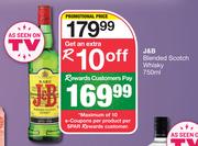 J&B Blended Scotch Whisky-750ml