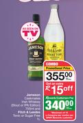 Jameson Caskmates Irish Whisky (Stout Or IPA Edition) 750ml & Fitch & Leedes Tonic Or Sugar Free 1L