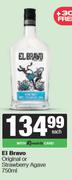 El Bravo Original Or Strawberry Agave-750ml Each