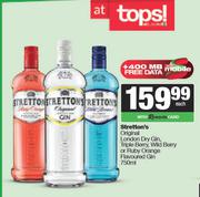 Stretton's Original London Dry Gin, Triple Berry, Wild Berry Or Ruby Orange Flavoured Gin-750ml Each