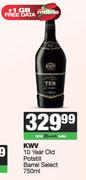 KWV 10 Year Old Potstill Barrel Select-750ml