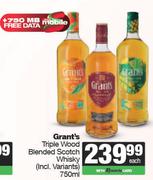 Grant's Triple Wood Blended Scotch Whisky (Incl. Variants)-750ml Each
