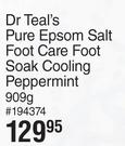 Dr Teal's Pure Epsom Salt Foot Care Foot Soak Cooling Peppermint-909g