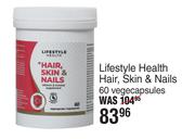 Lifestyle Health Hair, Skin & Nails 60 Vegecapsules