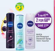 Nivea Anti Perspirant Deodorant Spray Assorted-150ml