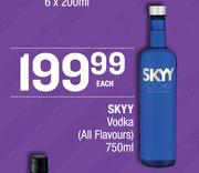 Skyy Vodka (All Flavours)-750ml Each