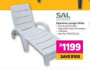 Sal Valentino Lounger (White)