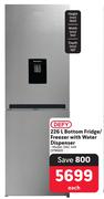 Defy 226L Bottom Fridge/Freezer With Water Dispenser DAC449