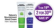 Nature's Nourishment Hand Cream Assorted-For 2 x 75ml