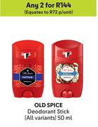Old Spice Deodorant Stick (All Variants)-For 2 x 50ml