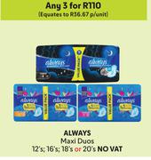 Always Maxi Duos-For Any 3 x 12's, 16's, 18's Or 20's