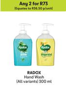 Radox Hand Wash (All Variants)-For 2 x 300ml