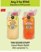 The Good Stuff Hand Wash Refill (All Variants)-For 2 x 1L