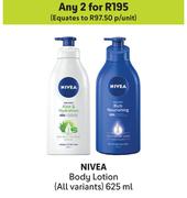 Nivea Body Lotion (All Variants)-For 2 x 625ml