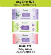 Himalaya Baby Wipes (All Variants)-For 3 x 56's