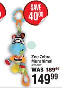 Playgro Zoe Zebra Munchimal