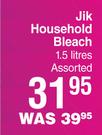 Jik Household Bleach Assorted-1.5Ltr 