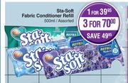 Sta Soft Fabric Conditioner Refill Assorted-For 3 x 500ml