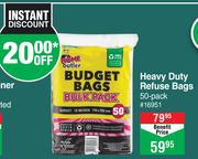 Heavy Duty Refuse Bags-50 Per Pack