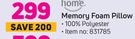 Always Home Memory Foam Pillow
