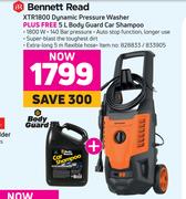 Bennett Read Dynamic Pressure Washer Plus Free 5L Body Guard Car Shampoo XTR1800